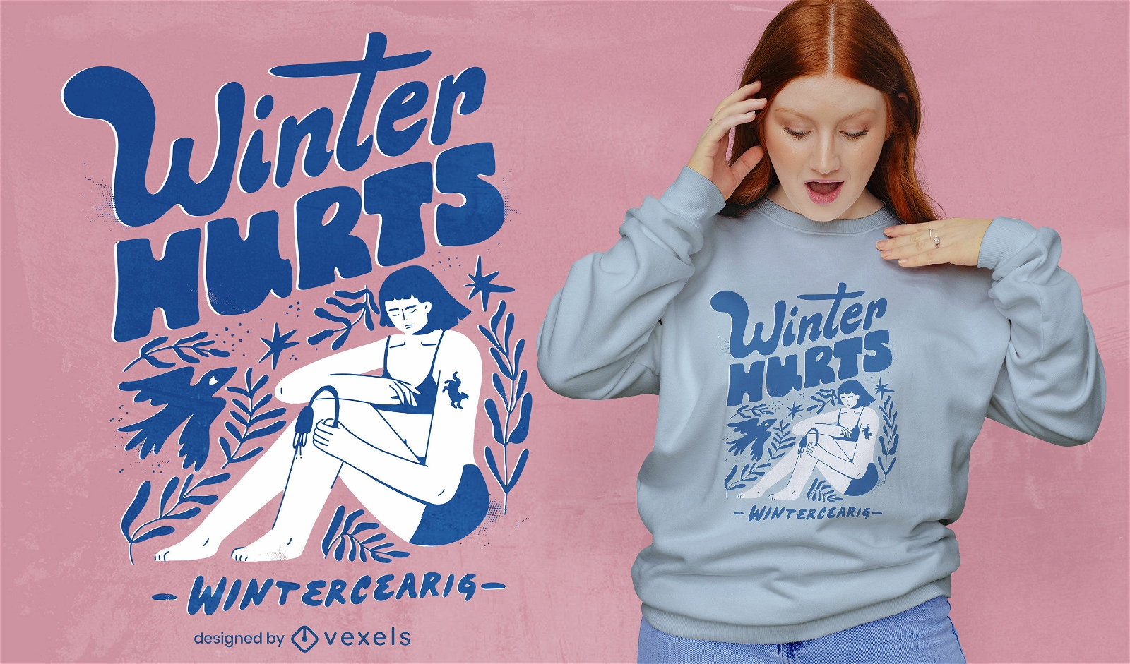 Winter-Trauer-T-Shirt-Design