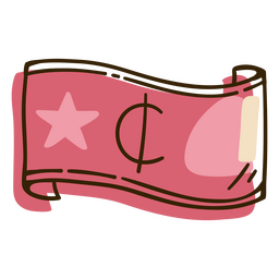 Cedi currency bill color doodle PNG Design Transparent PNG