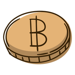 Curso de cor de moeda de moeda baht Desenho PNG