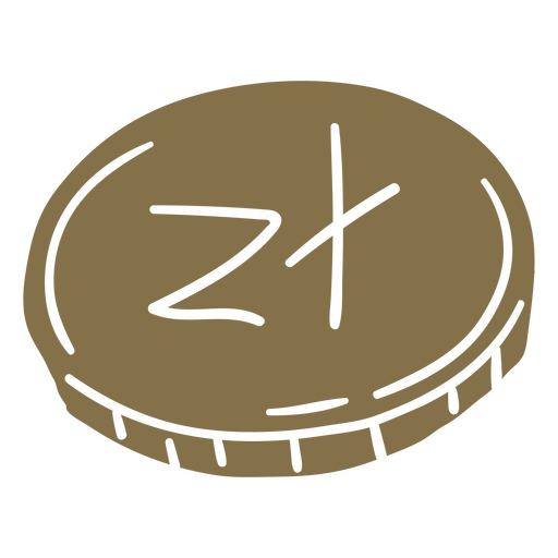 Zloty currency coin cut out PNG Design