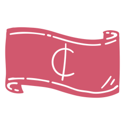 Corte de factura en moneda Cedi Diseño PNG