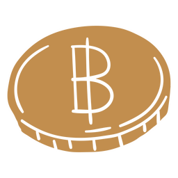 Baht-Währungsmünze ausgeschnitten PNG-Design