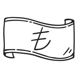 Curso de nota de moeda lira Desenho PNG