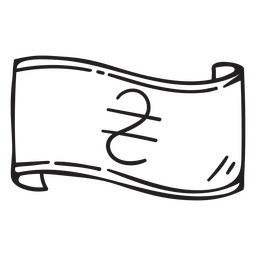 Sum currency stroke bill PNG Design