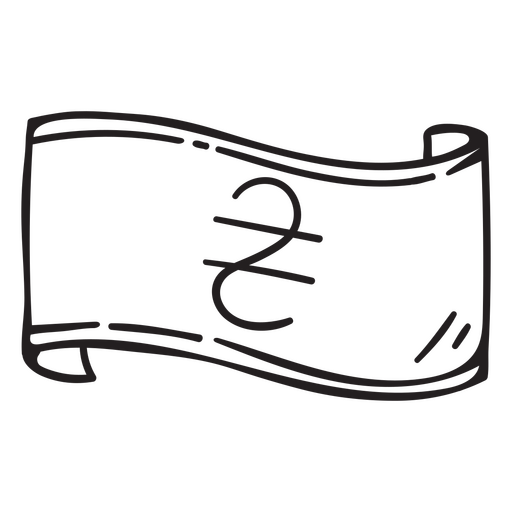 Sum currency stroke bill PNG Design