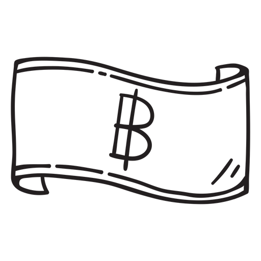 Baht currency bill stroke