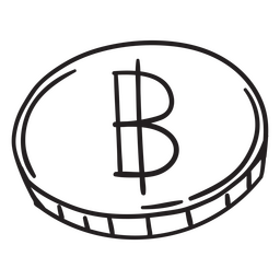 Baht currency coin stroke PNG Design Transparent PNG
