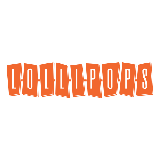 Lollipops Retro-Label ausgeschnitten PNG-Design
