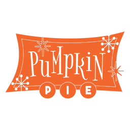 Pupkin pie retro label cut out PNG Design