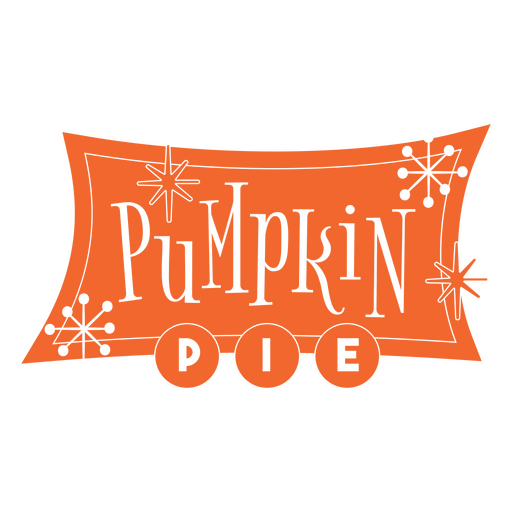 Pupkin Pie Retro-Label ausgeschnitten