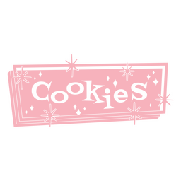 Cookies Retro Label Cut Out PNG & SVG Design For T-Shirts