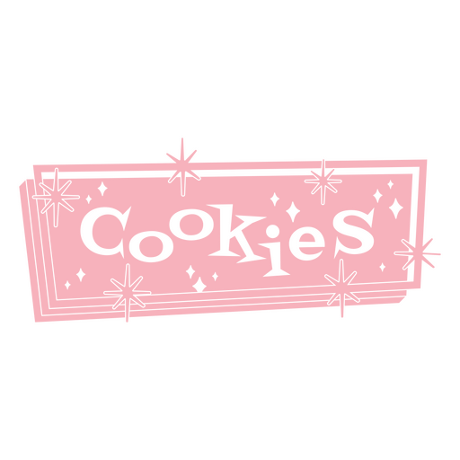 Etiqueta retro de cookies cortada Diseño PNG