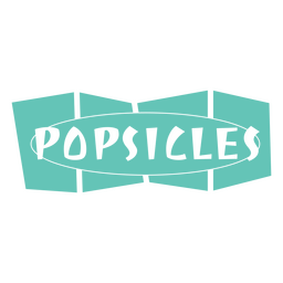 Popsicle retro label cut out PNG Design Transparent PNG