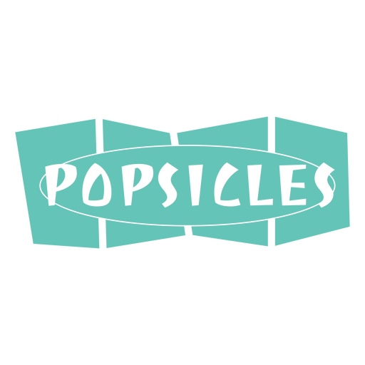 Popsicle-Retro-Label ausgeschnitten