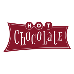 Etiqueta retrô de chocolate quente cortada Transparent PNG