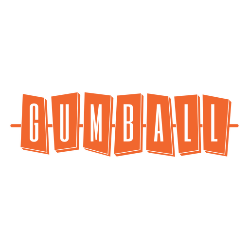 Gumball retro label cut out PNG Design