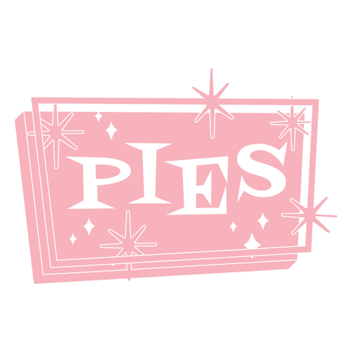 Pies Retro-Label ausgeschnitten PNG-Design