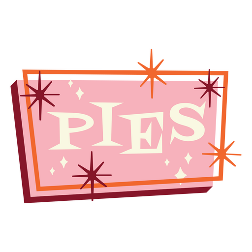 Pies Retro-Schild-Etikett PNG-Design