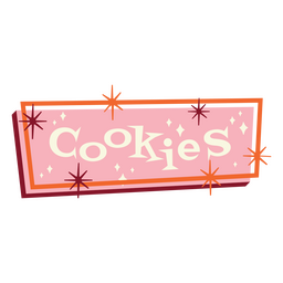 Rótulo de sinal retrô de cookies Transparent PNG