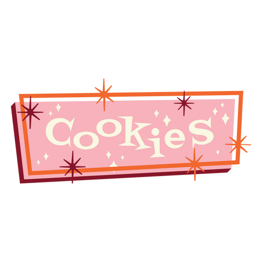 Rótulo de sinal retrô de cookies