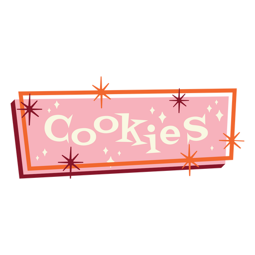 Rótulo de sinal retrô de cookies Desenho PNG