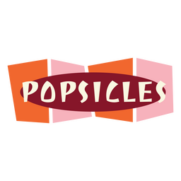 Popsicles Retro-Schild-Etikett PNG-Design