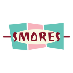 Smores retro sign label PNG Design