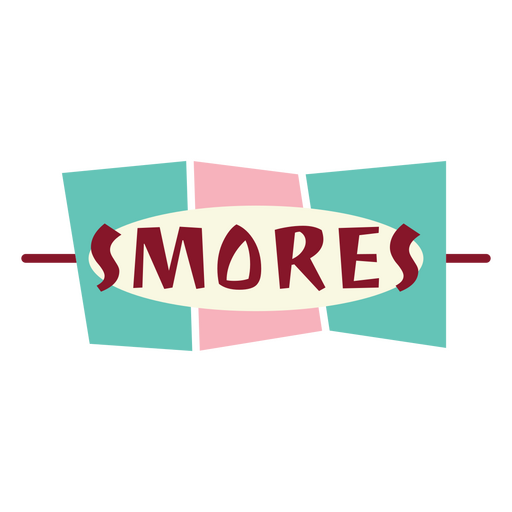 Rótulo de sinal retrô Smores Desenho PNG