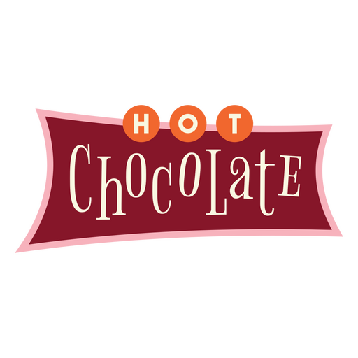 Rótulo de sinal retrô de chocolate quente Desenho PNG