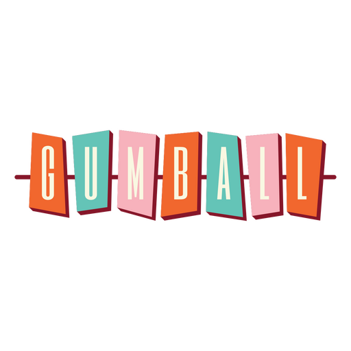 Etiqueta de señal retro de Gumball Diseño PNG