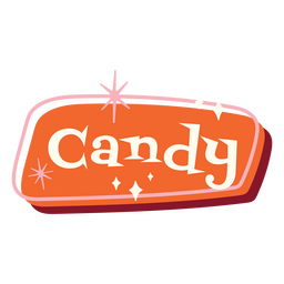 Candy Retro Sign Label PNG & SVG Design For T-Shirts