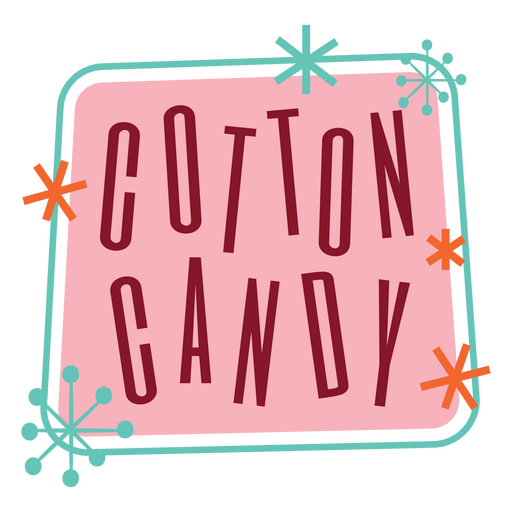 Cotton candy quote PNG Design