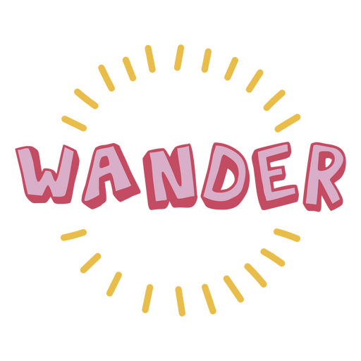 Wander-Doodle-Farbzitat PNG-Design