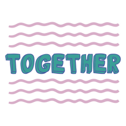 Citação de cor de doodle juntos Desenho PNG