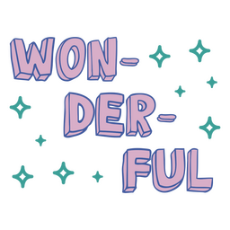 Maravilhosa citação de cor de doodle Desenho PNG