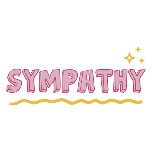 Sympathie-Doodle-Farbzitat PNG-Design