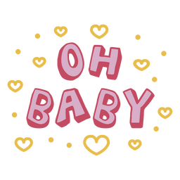 Oh Baby Doodle Color Quote PNG & SVG Design For T-Shirts