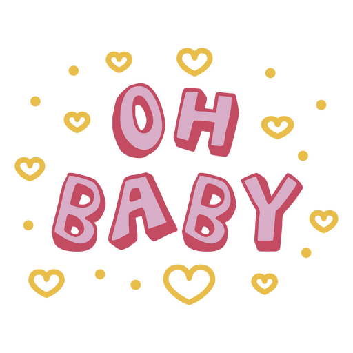 Oh baby doodle citação de cor Desenho PNG