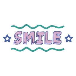 Cita de color de doodle de sonrisa Diseño PNG