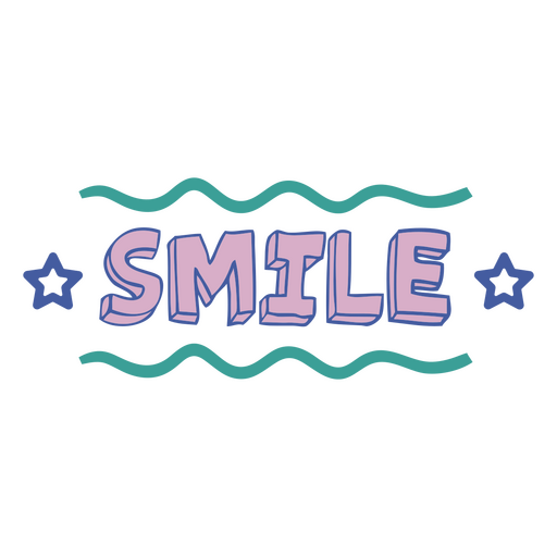 Lächeln-Doodle-Farbzitat PNG-Design