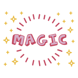 Cita mágica del color del garabato Diseño PNG