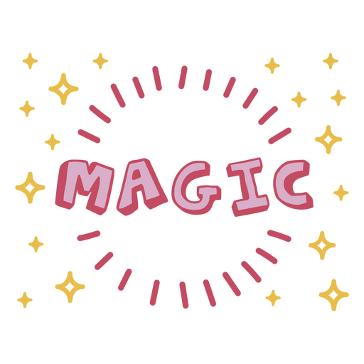 Magic doodle color quote PNG Design
