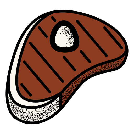 Kochelemente Steak Farbstrich PNG-Design