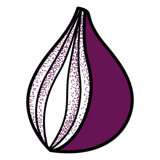 Cooking elements purple onion color stroke PNG Design