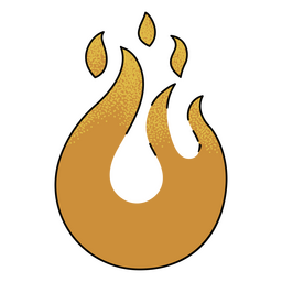 Cooking elements fire color stroke PNG Design