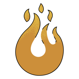 Kochelemente feuern Farbstrich ab PNG-Design