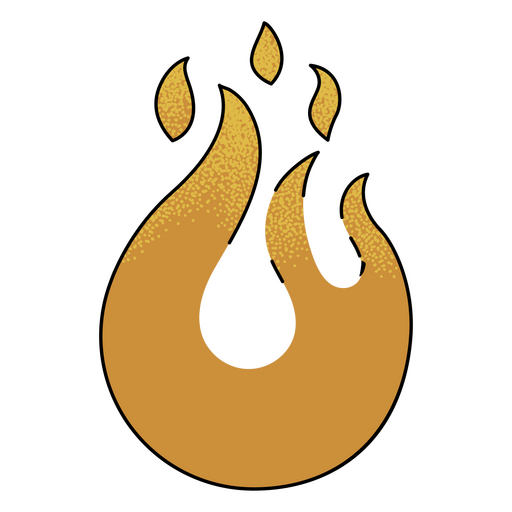 Elementos de cozinha traço de cor de fogo Desenho PNG