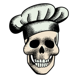 Cooking elements skull chef PNG Design