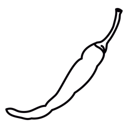 Kochelemente Chilischote Schlaganfall PNG-Design