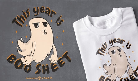 Funny ghost cartoon halloween t-shirt design